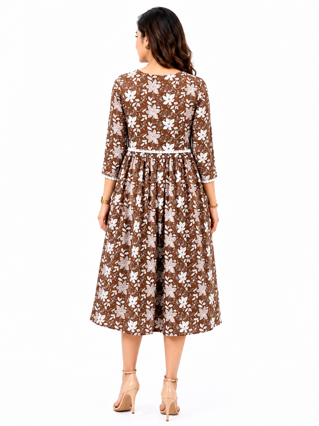 Women's Anarkali Floral Print Cotton Kurti